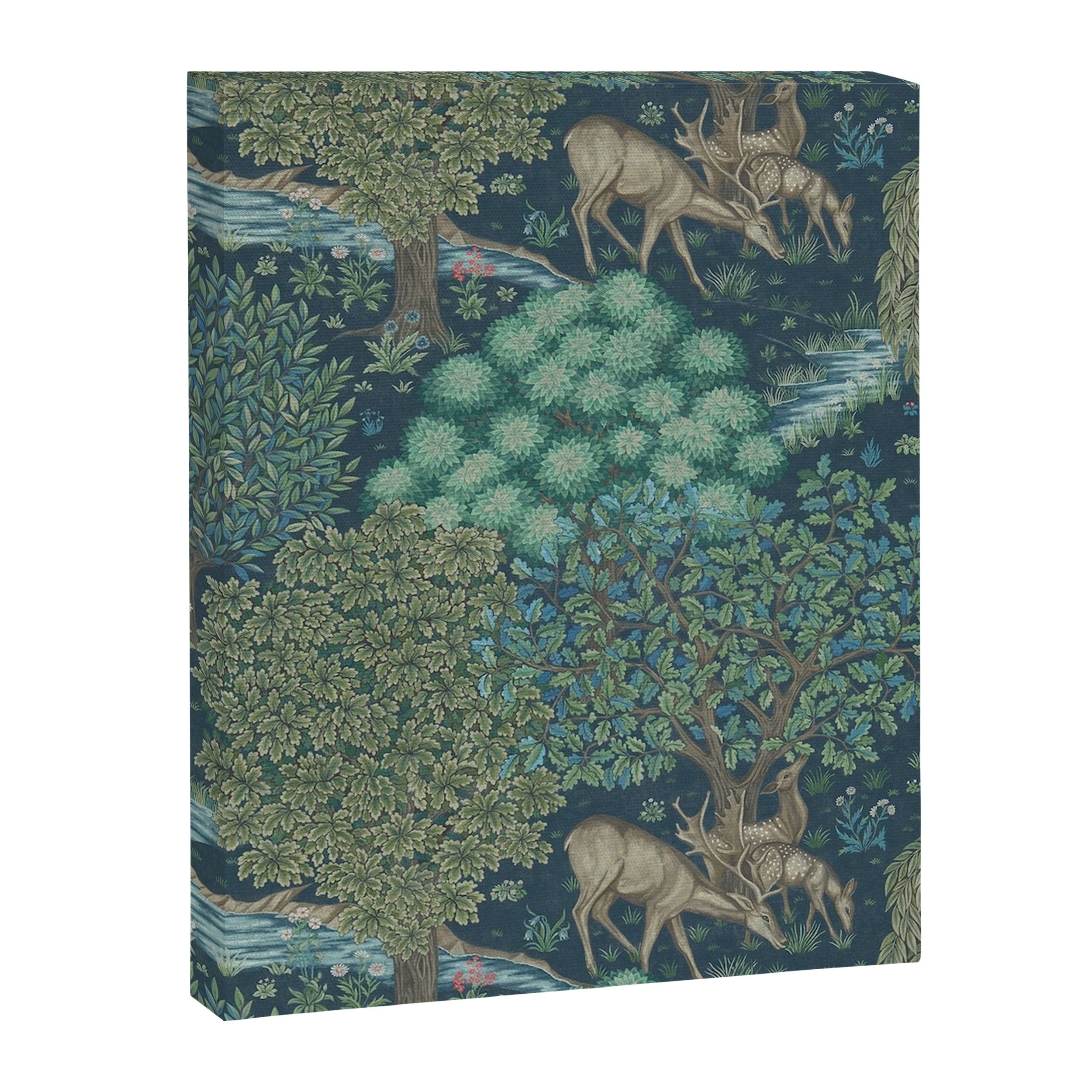 William Morris The Brook Dark Blue Woodland Canvas Print Gallery Image 8