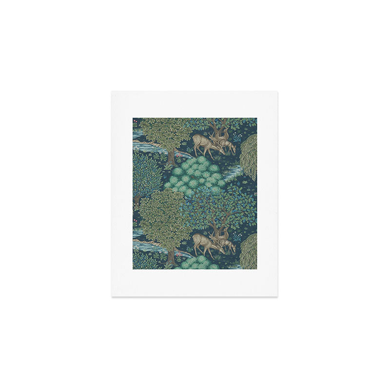 William Morris The Brook Dark Blue Woodland Art Print Gallery Image 1