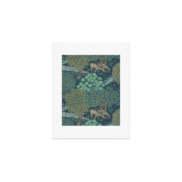 William Morris The Brook Dark Blue Woodland Art Print Gallery Image 1