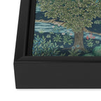 William Morris The Brook Dark Blue Woodland Framed Canvas Print Gallery Image 3