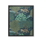 William Morris The Brook Dark Blue Woodland Framed Canvas Print Gallery Image 8
