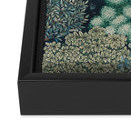 William Morris The Brook Indigo Tapestry Blue Framed Canvas Print Gallery Image 3