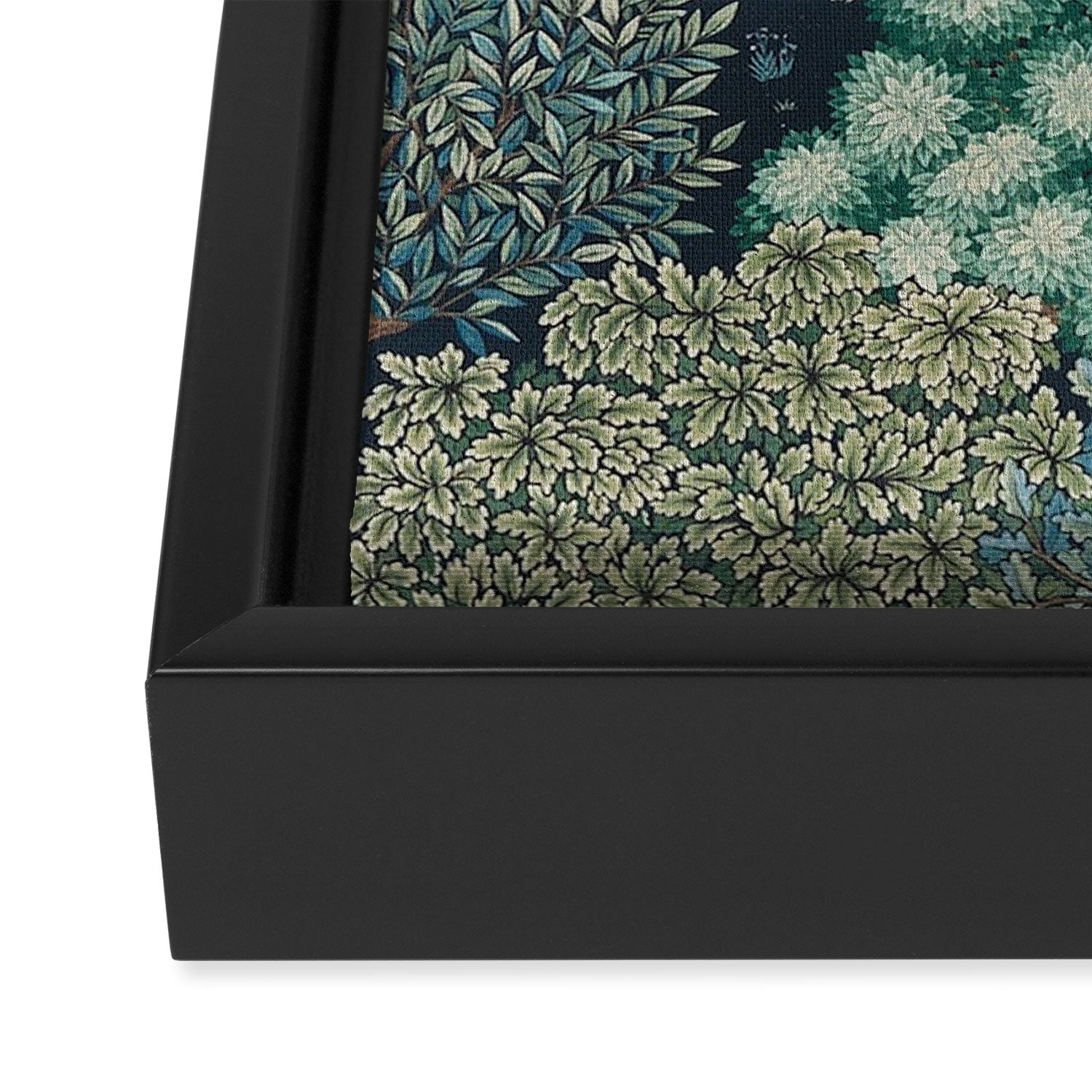 William Morris The Brook Indigo Tapestry Blue Framed Canvas Print Gallery Image 3