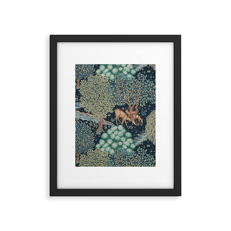 William Morris The Brook Indigo Tapestry Blue Framed Art Print Gallery Image 4