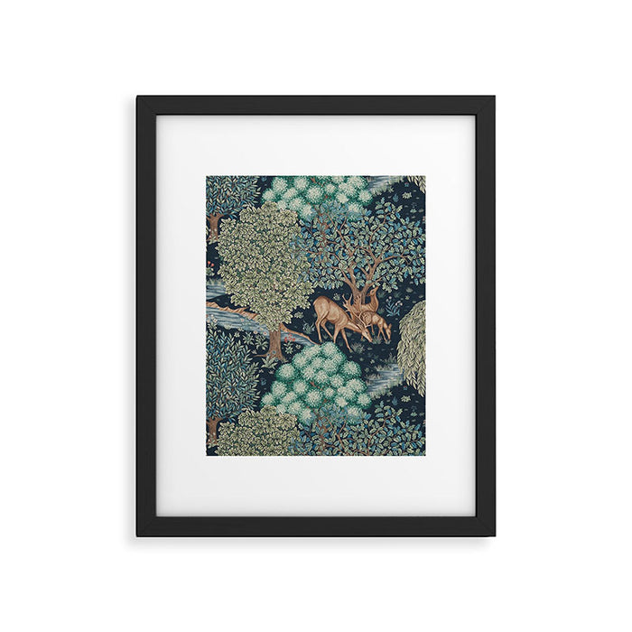 William Morris The Brook Indigo Tapestry Blue Framed Art Print Gallery Image 1