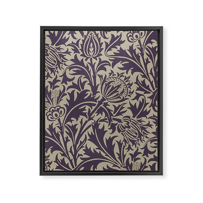 William Morris Thistle Grape Vellum Framed Canvas Print Gallery Image 8