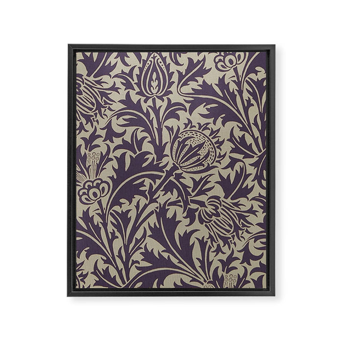 William Morris Thistle Grape Vellum Framed Canvas Print Gallery Image 1