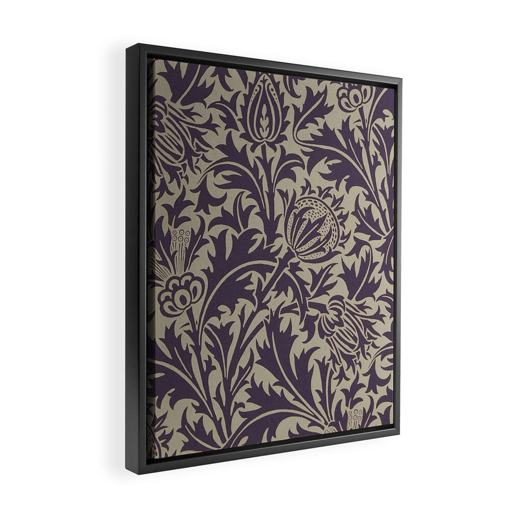 William Morris Thistle Grape Vellum Framed Canvas Print Gallery Image 2