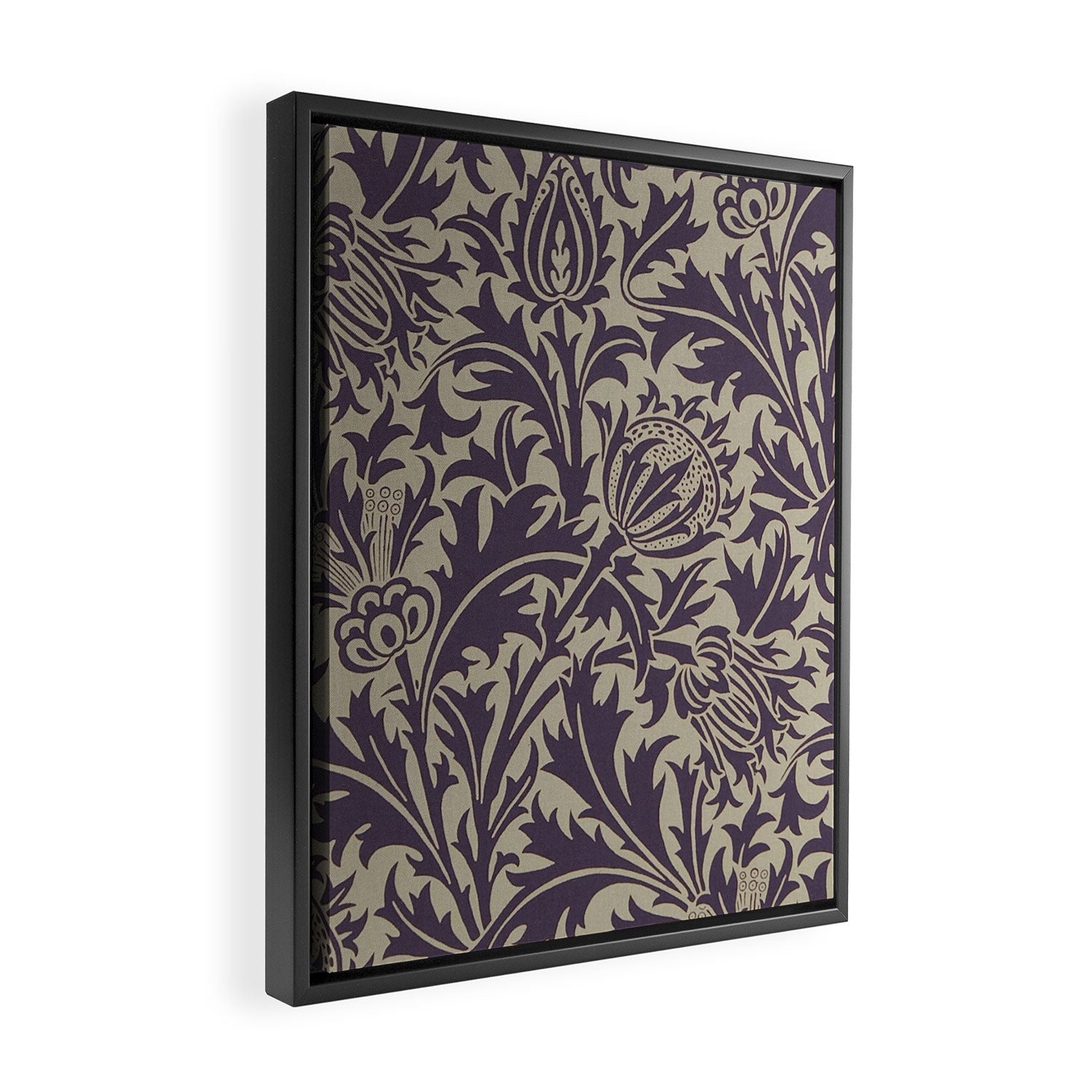 William Morris Thistle Grape Vellum Framed Canvas Print Gallery Image 2