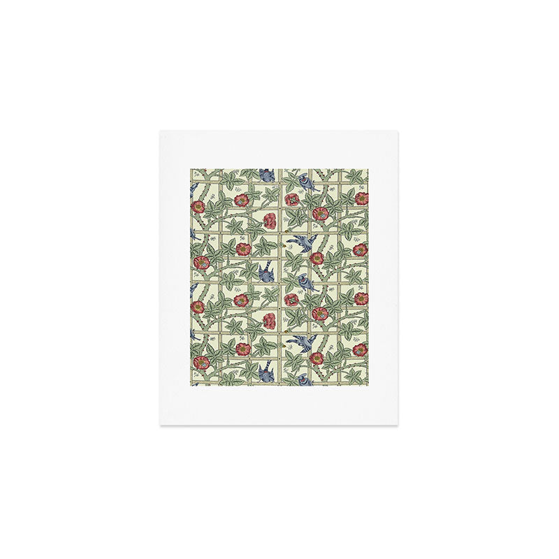 William Morris Trellis Ivory Brick Art Print Gallery Image 1
