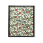 William Morris Trellis Ivory Brick Framed Canvas Print Gallery Image 8