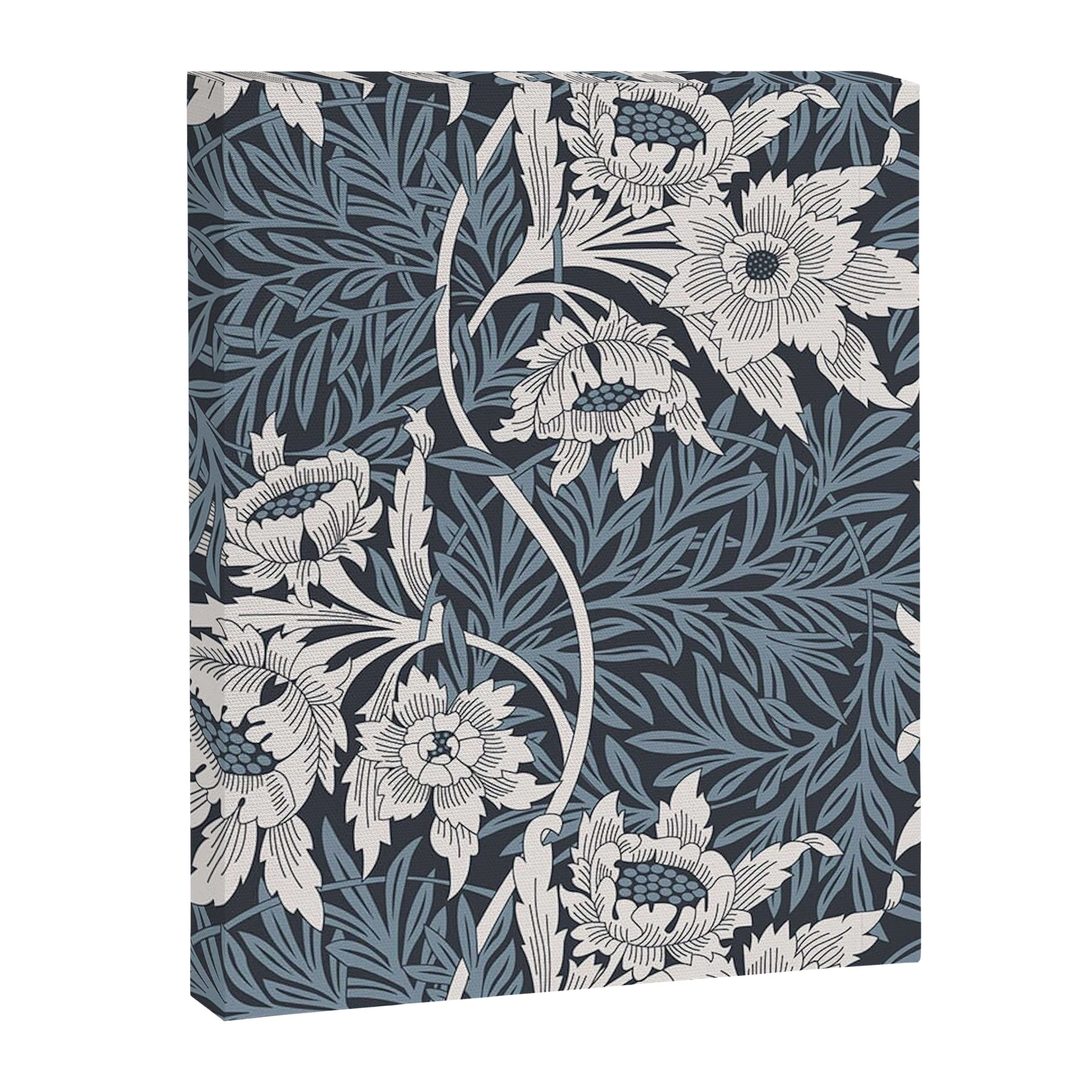 William Morris Tulip and Willow Navy Blue Canvas Print Gallery Image 8
