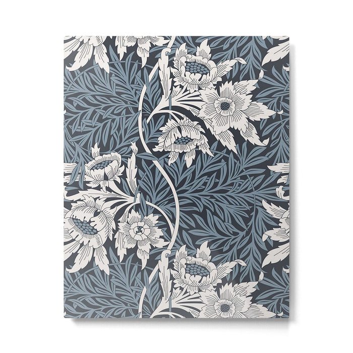 William Morris Tulip and Willow Navy Blue Metal Print Gallery Image 1