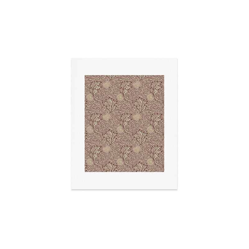 William Morris Vintage Apple Red Gold Art Print Gallery Image 1