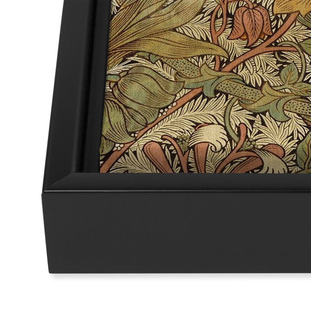 William Morris Vintage Autumnal Honeysuckle & and Tulip 1876 Framed Canvas Print Gallery Image 3