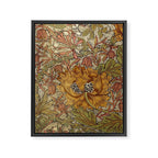 William Morris Vintage Autumnal Honeysuckle & and Tulip 1876 Framed Canvas Print Gallery Image 6