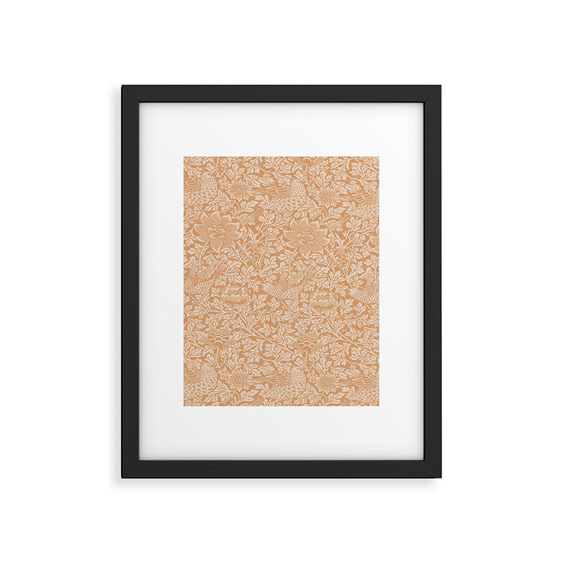 William Morris Vintage Bird & Anemone Soft Apricot Framed Art Print Gallery Image 6