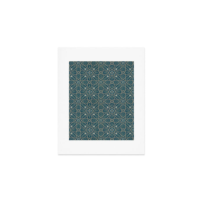 William Morris Vintage Brophy Trellis Teal Art Print Gallery Image 1