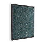 William Morris Vintage Brophy Trellis Teal Framed Canvas Print Gallery Image 2
