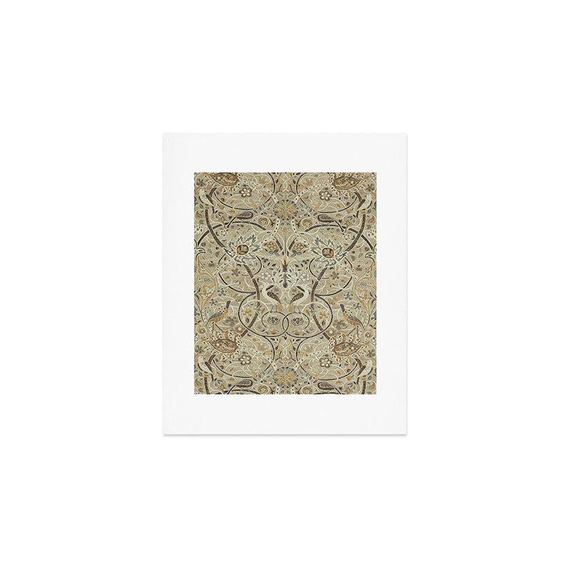 William Morris Vintage Bullerswood Stone Mustard Art Print Gallery Image 1