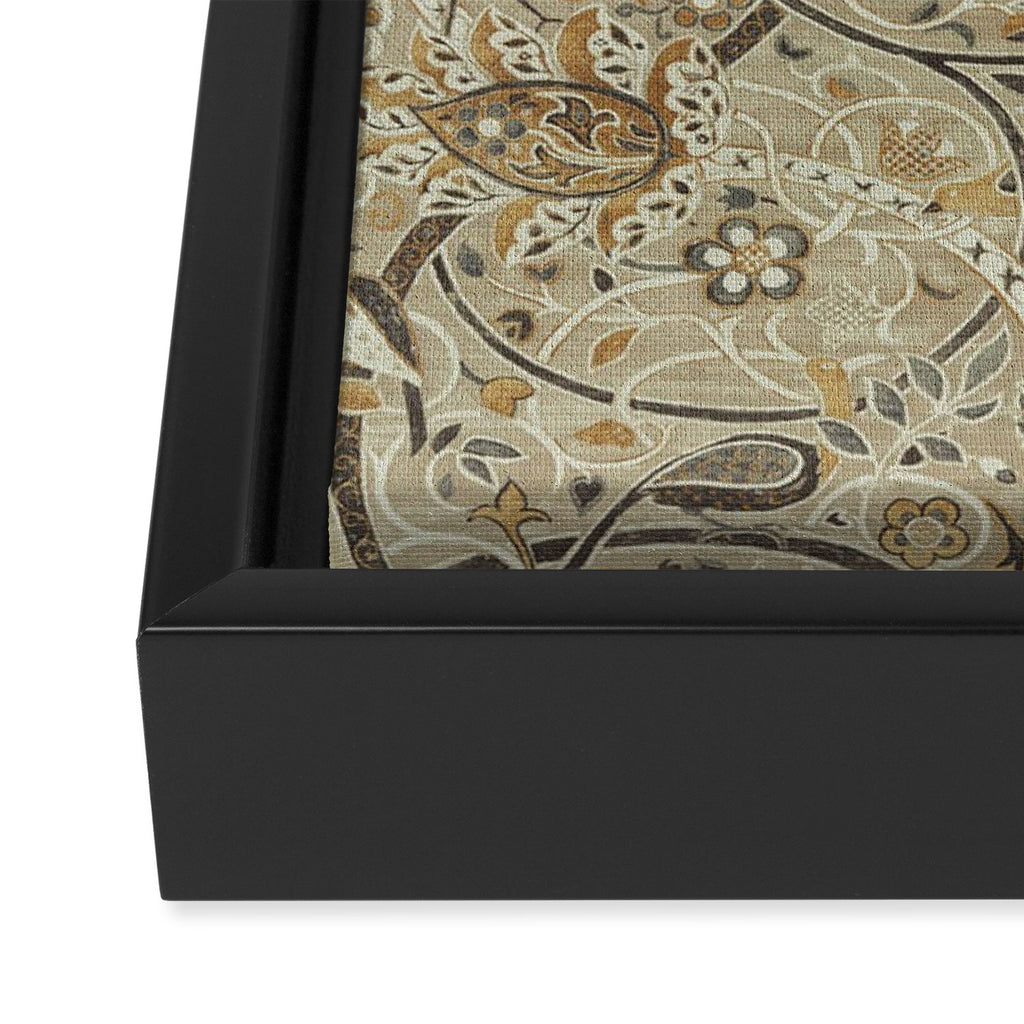 William Morris Vintage Bullerswood Stone Mustard Framed Canvas Print Gallery Image 3