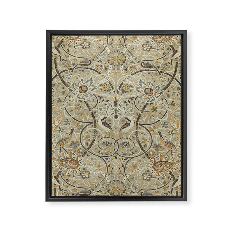 William Morris Vintage Bullerswood Stone Mustard Framed Canvas Print Gallery Image 8