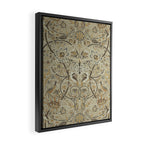 William Morris Vintage Bullerswood Stone Mustard Framed Canvas Print Gallery Image 2