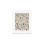 William Morris Vintage Cray Duck Egg Pink Art Print Gallery Image 1