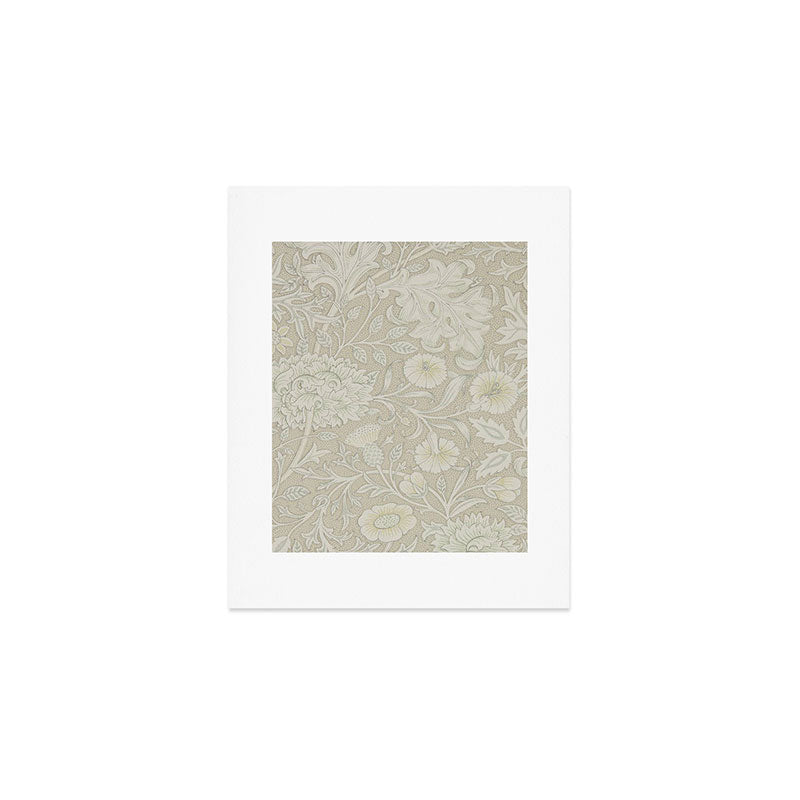 William Morris Vintage Double Bough Cream Pewter Art Print Gallery Image 1