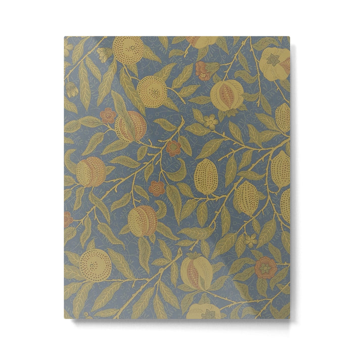 William Morris Vintage Fruit Blue Thyme Green Pattern Metal Print Gallery Image 1