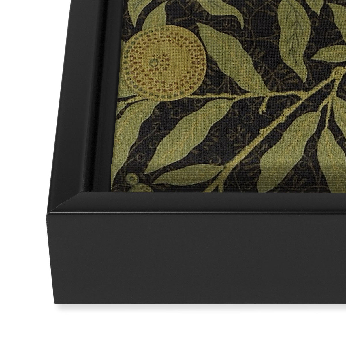 William Morris Vintage Fruit Golden Black Claret Pattern Framed Canvas Print Gallery Image 3