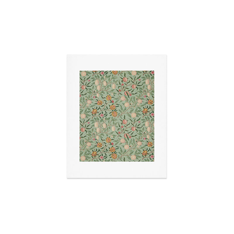 William Morris Vintage Fruit Sage Green  Art Print Gallery Image 1