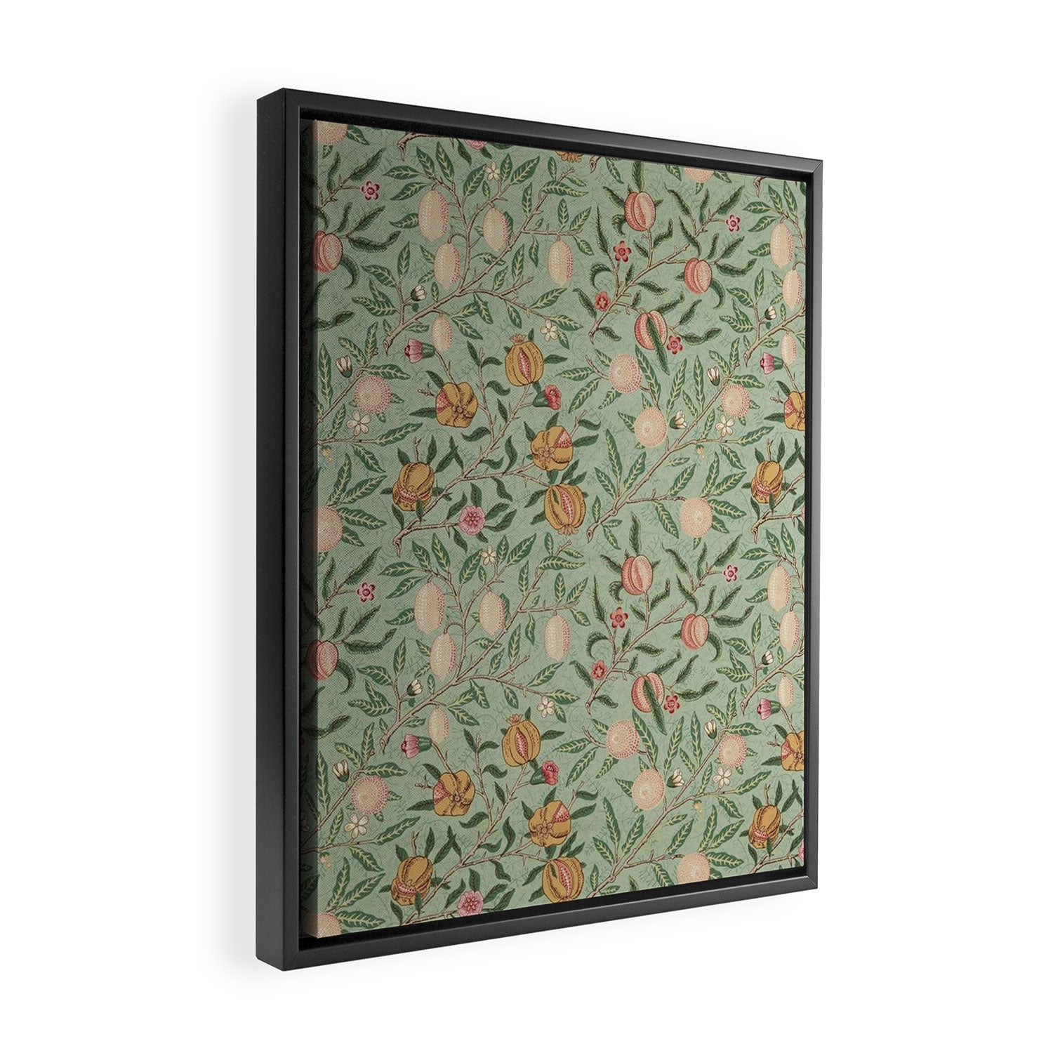 William Morris Vintage Fruit Sage Green  Framed Canvas Print Gallery Image 2
