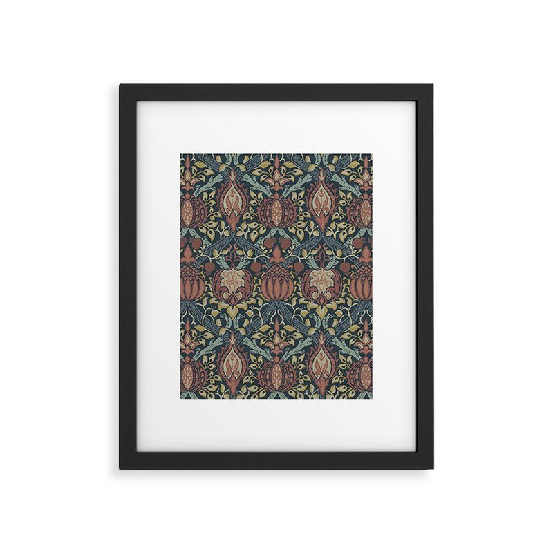 William Morris Vintage Granada Indigo Framed Art Print Gallery Image 6