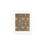 William Morris Vintage Honeysuckle & Tulip Gold and Blue Art Print Gallery Image 1