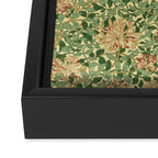William Morris Vintage Honeysuckle Green & Pink  Framed Canvas Print Gallery Image 3