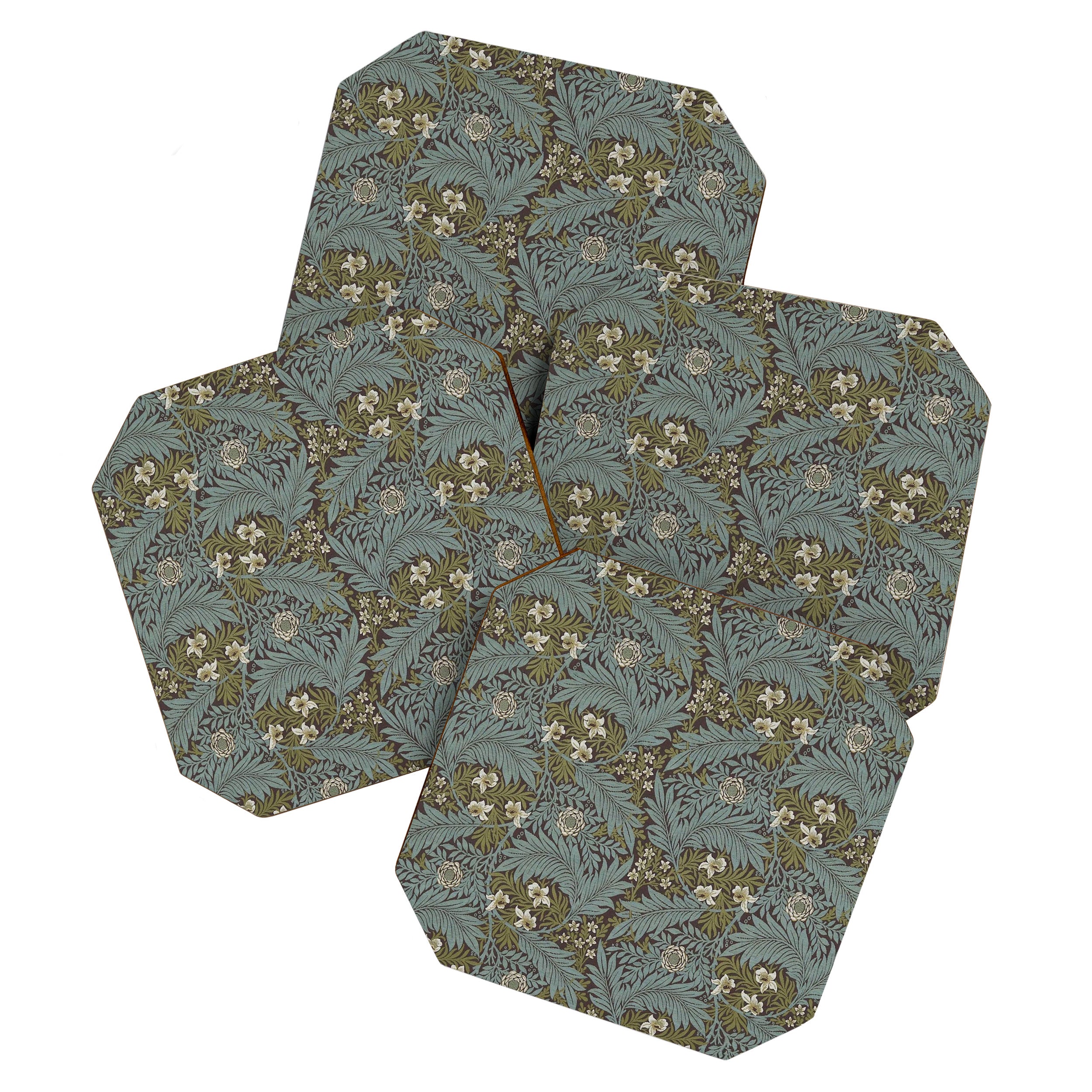 William Morris Vintage Larkspur Blue Green Coaster Gallery Image 1