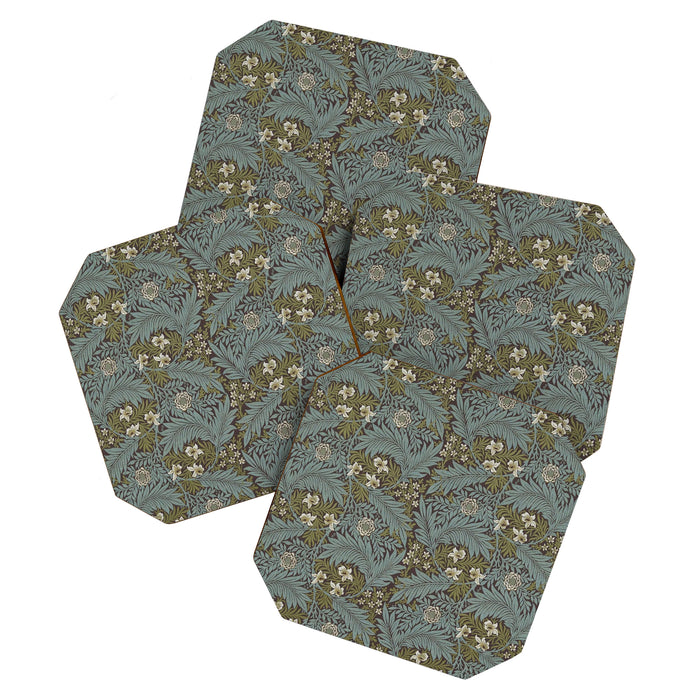 William Morris Vintage Larkspur Blue Green Coaster Gallery Image 1