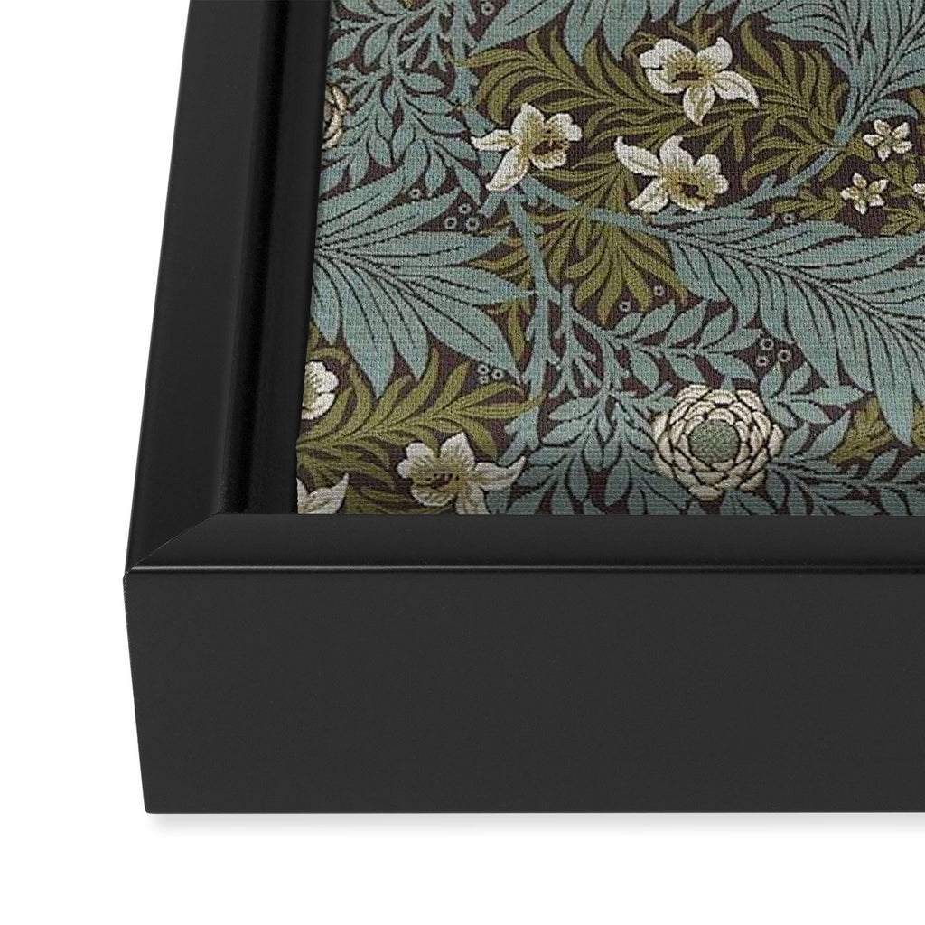 William Morris Vintage Larkspur Blue Green Framed Canvas Print Gallery Image 3