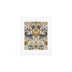 William Morris Vintage Lodden Blue Gold Art Print Gallery Image 1