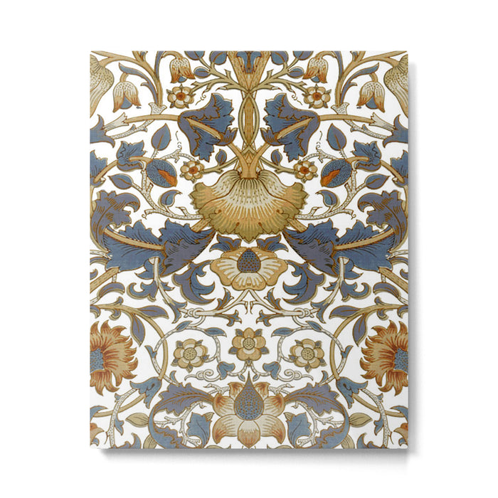 William Morris Vintage Lodden Blue Gold Metal Print Gallery Image 1