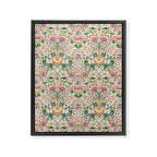 William Morris Vintage Lodden Blush Pink & Woad Blue Framed Canvas Print Gallery Image 8