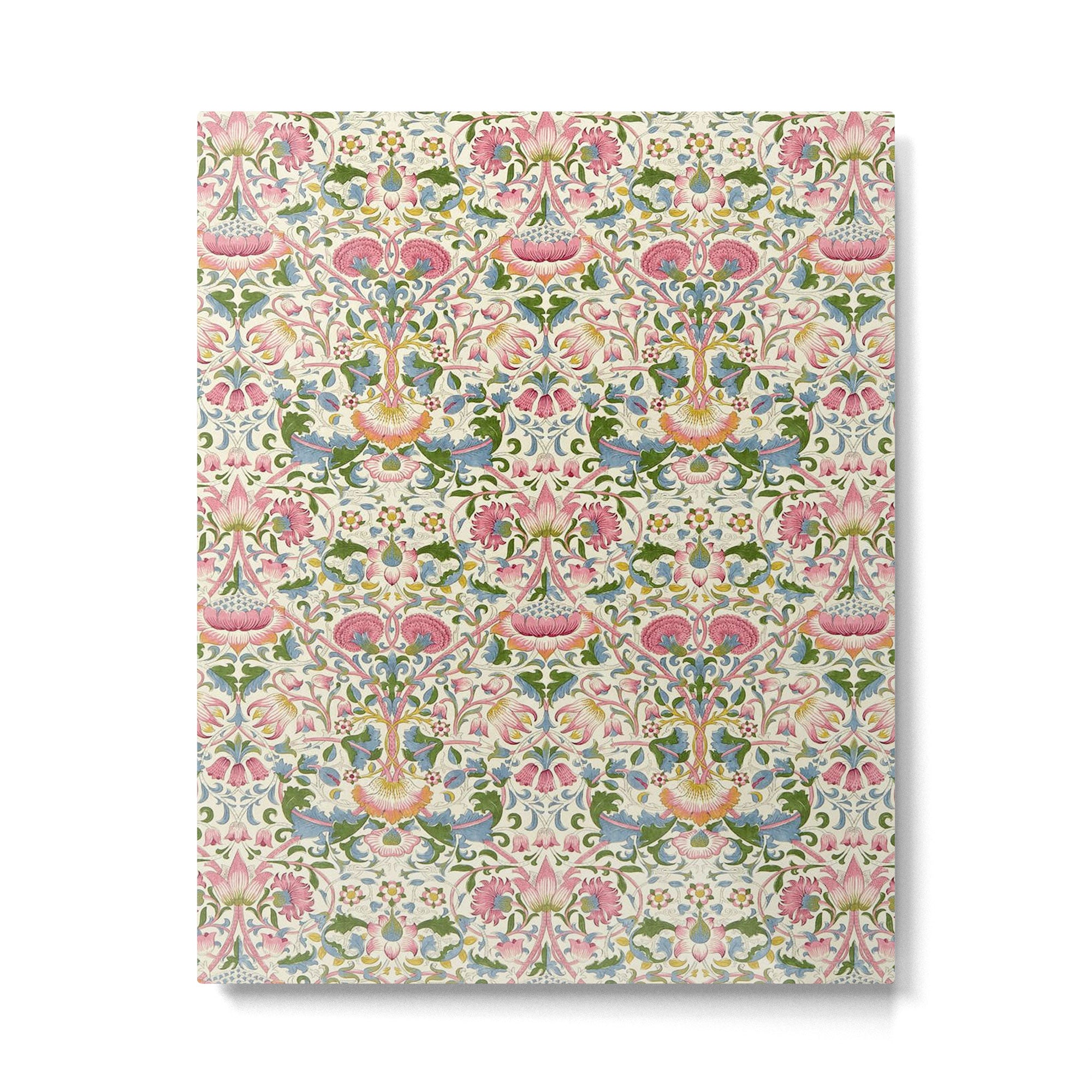 William Morris Vintage Lodden Blush Pink & Woad Blue Metal Print Gallery Image 6