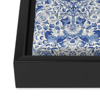 William Morris Vintage Lodden China Blue Toile Framed Canvas Print Gallery Image 3