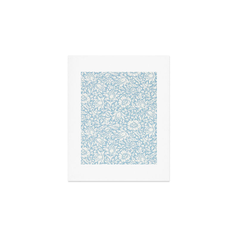 William Morris Vintage Mallow Powder Blue Art Print Gallery Image 1