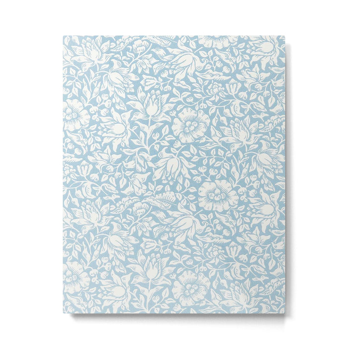 William Morris Vintage Mallow Powder Blue Metal Print Gallery Image 1