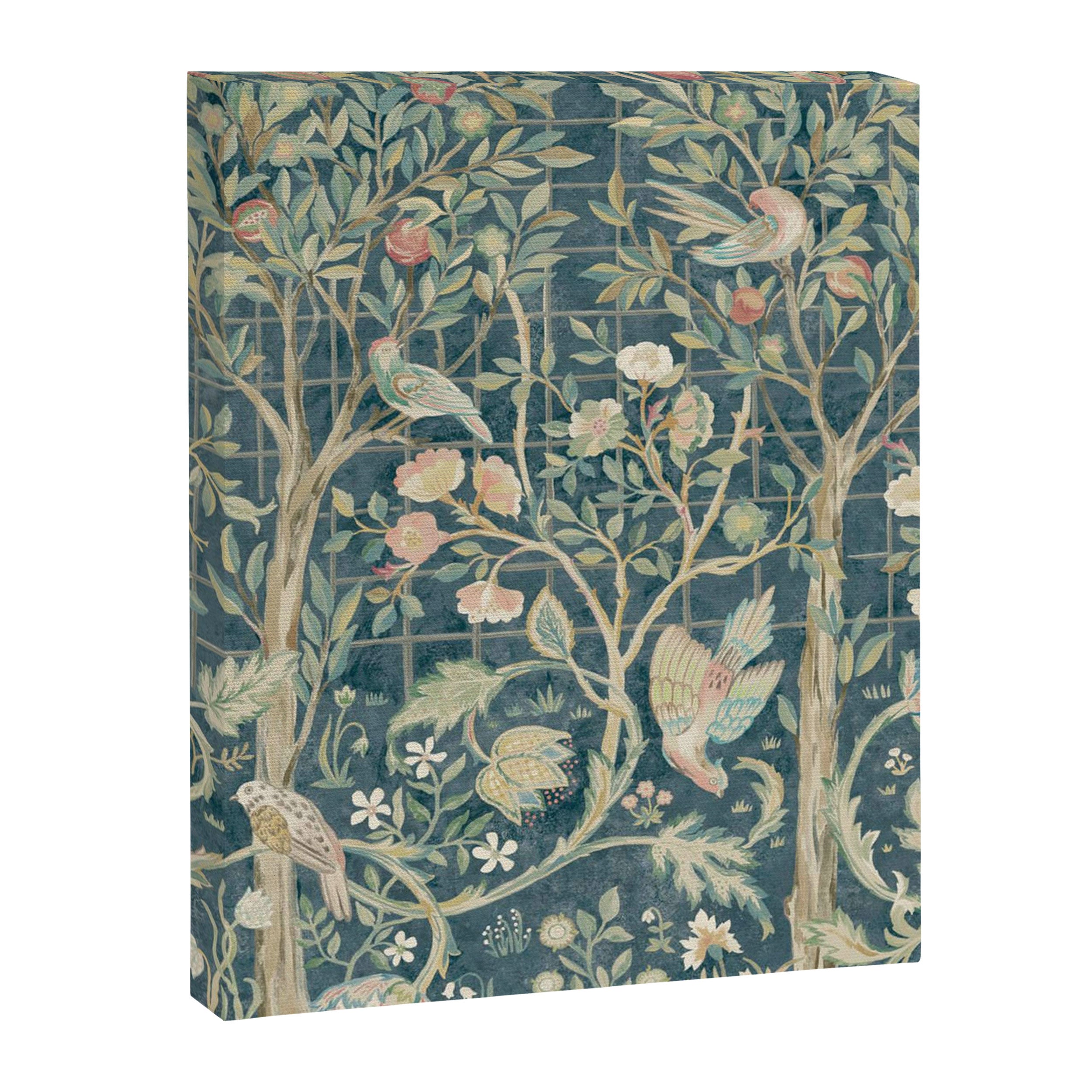 William Morris Vintage Melsetter Indigo Rose  Canvas Print Gallery Image 8