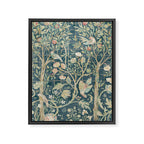 William Morris Vintage Melsetter Indigo Rose  Framed Canvas Print Gallery Image 8