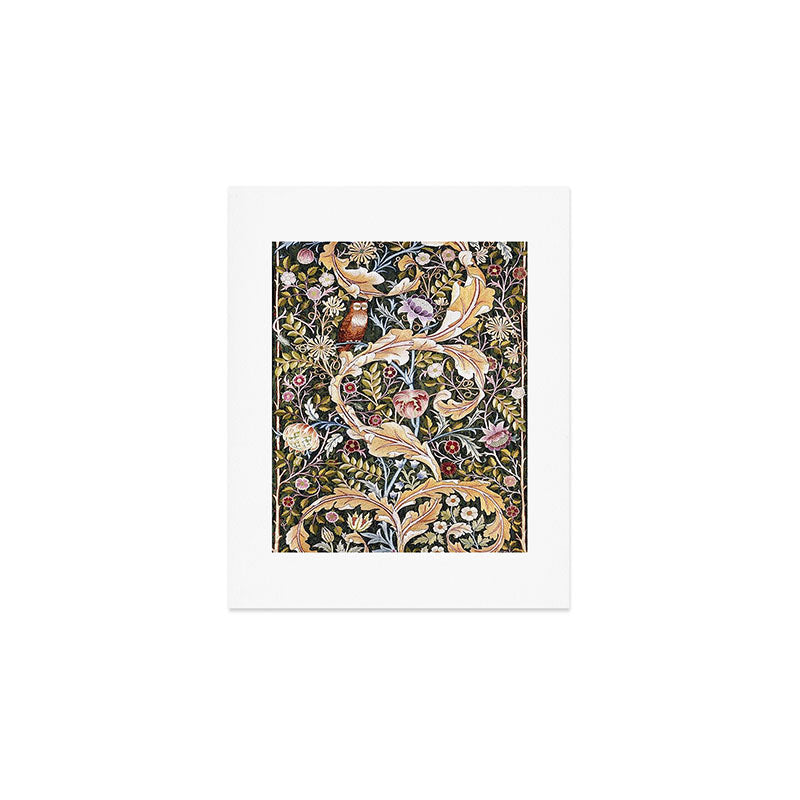 William Morris Vintage Owl Forest Art Print Gallery Image 1