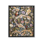 William Morris Vintage Owl Forest Framed Canvas Print Gallery Image 6
